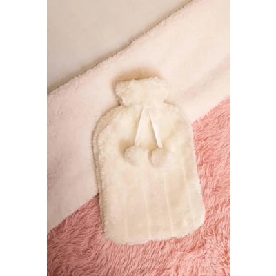 Image of Cream 2L Hot Water Bottle &amp; Plush Faux Fur Cover By Ashley