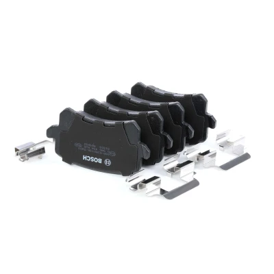 Image of 1K0698451L, 3C0698451A, 3C0698451B, 3C0698451C, 3C0698451D Brake pad set BOSCH 0 986 494 626 Low Metallic with anti squeak plate, mounting manual