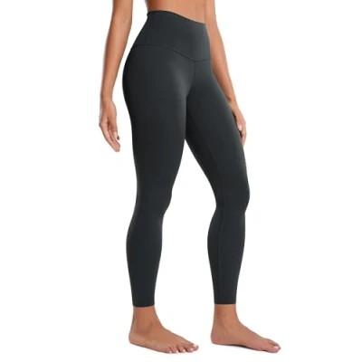 Image of CRZ Yoga Women&#039;s Butterluxe Leggings 25&#039;&#039; High Waisted Workout Gym Buttery Soft Pants Melanite 12
