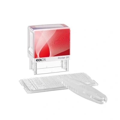 Image of COLOP Printer 20/1 Set Black Ink 100810 38x14mm DIY Stamp Create Your Own Custom Self inking