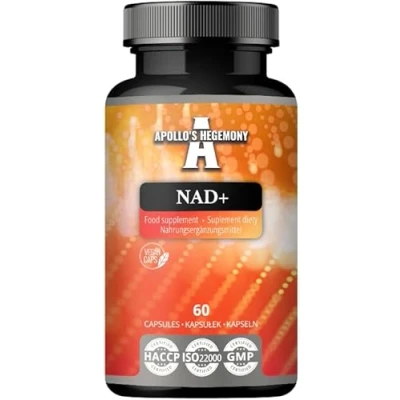 Image of NAD+ 300 mg Coenzymatic Form of Vitamin B3 60 Vegan Capsules 2 Months Supply Nicotinamide Adenine Dinucleotide Diet Supplement by Apollo&#039;s Hegemony