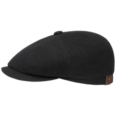 Image of Stetson Texas Cotton Flat Cap with UV Protection 40+ Peaked Ivy Solid Color for Spring/Summer Petrol Blue M (56 57 cm)