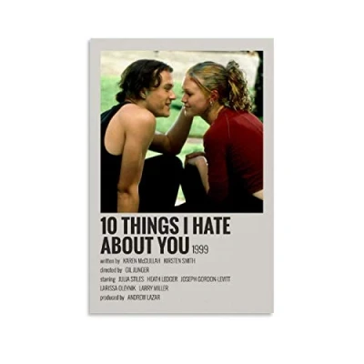 Image of ZHYU Movie Poster 90s Room Aesthetic 10 Things I Hate About You Decorative Painting Canvas Wall Art Living Posters Bedroom 12x18inch(30x45cm)