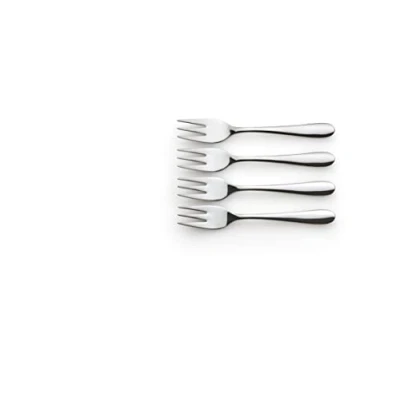 Image of Casa Mesa 4 Piece Pastry Fork Set Dinnerware, Tableware, Silverware Utensils Stainless Steel