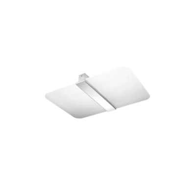 Image of Azalia Decorative Flush Ceiling Light, White, Chrome, 2x G9