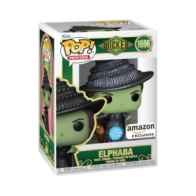 Image of Funko POP! Movies: Wicked Elphaba Glitter Amazon Exclusive Collectable Vinyl Figure Gift Idea Official Merchandise Toys for Kids &amp; Adults Movies Fans Model Collectors