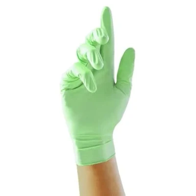 Image of Ink Jungle Green Nitrile GP0042 GP0043 GP0044 GP0045 Examination Gloves Multipurpose, Powder Free and Latex Disposable Gloves, Box of 100 (Large)