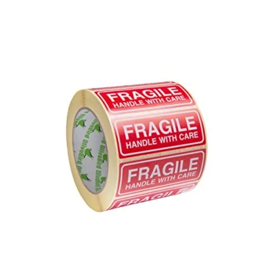 Image of OliveBird 250 Fragile Stickers Handle with Care Size 90x35mm