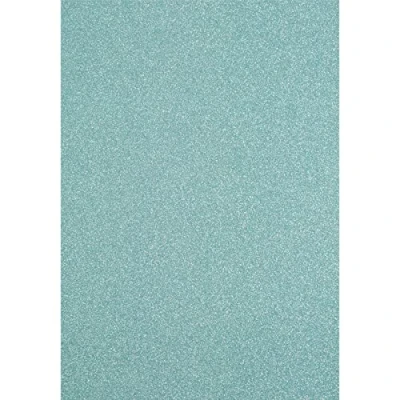 Image of Florence Glitter Cardstock Coloured Card A4 Aqua Blue 5 Sheets of Craft Paper Scrapbook for Making and Other Crafts 250 GSM