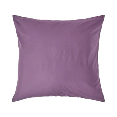 Image of HOMESCAPES Purple Grape Pure Egyptian Cotton Euro Size Pillowcase 60 x cm 200 TC 400 Thread Count Percale Equivalent Large Square Pillow Case with Zip