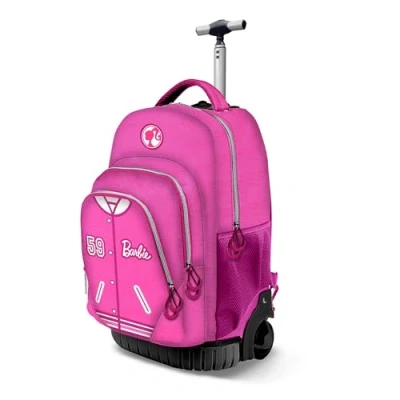 Image of Karactermania Barbie Varsity Fan GTS Trolley Backpack, Pink, 32 x 47 cm, Capacity 39 L
