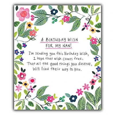Image of Emotional Rescue Nan Birthday Card, Card For Nan, Nice Words Wish, Paper Salad. Multi, ZFW9500