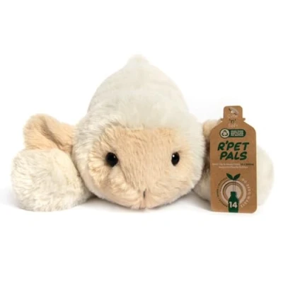 Image of Lesser &amp; Pavey Rpet Pals Lottie Laying Lamb Teddy For Kids Made Up of Recycled Bottles Stuffed Animal Soft Toys Ideal Birthday or Baby Gift