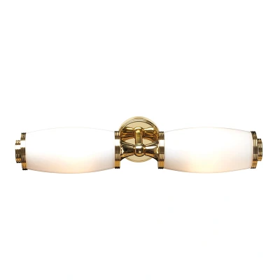 Image of Eliot 2 Light Bathroom Twin Wall Polished Brass IP44, G9
