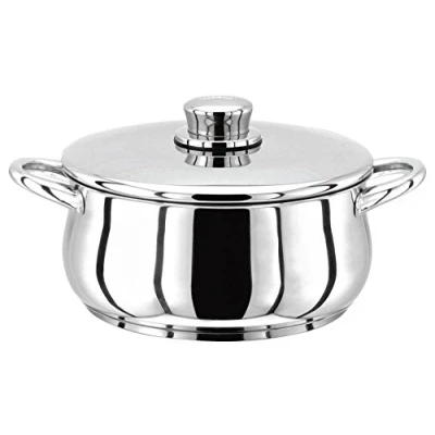 Image of Stellar 1000 Stainless Steel Casserole Pan and Lid (20CM)