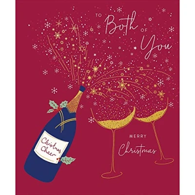 Image of to Both of You Christmas Cheer Foiled Card Xmas Greeting Cards 460807