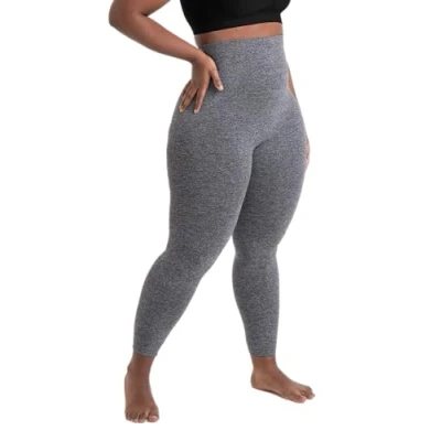 Image of SHAPERMINT Leggings for Women Shapewear Tummy Control, Heather Gray Leggings, Small