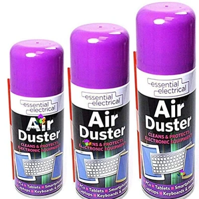 Image of Compressed Air Duster Spray Can Cleans &amp; Protects Laptops Keyboards 200ml (3 X Cans)