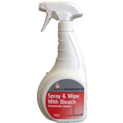 Image of Selden T025 Spray and Wipe with Bleach, Trigger Spray, 750 mL