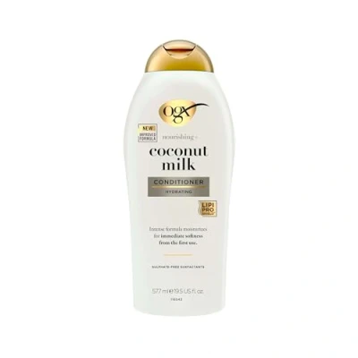 Image of OGX Coconut Milk Nourishing Hair Conditioner, Adds Hydration, for Dry Hair, Sulfate Free Surfactants, 577ml