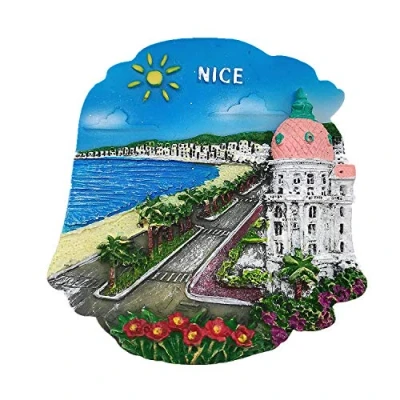 Image of Nice France 3D Fridge Magnet, Home &amp; Kitchen decoration magnetic sticker refrigerator magnet travel souvenir gift