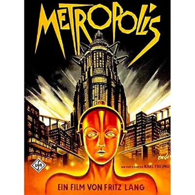 Image of Wee Blue Coo Vintage Film Movie Metropolis 1927 Sci Fi Future Art Print Poster Wall Decor 12X16 Inch
