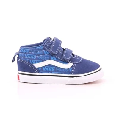 Image of Vans Boy&#039;s Unisex Kids Ward Sneaker, Tonal Logo Bijou Blue, 3 UK Child