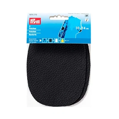 Image of PRYM_929270 1 Nappa Leather Patches, Black, 10 x 14 cm Medium