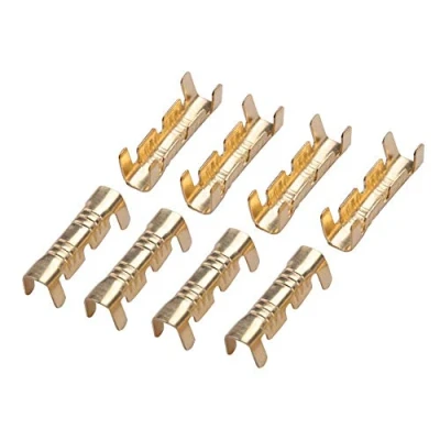 Image of 100pcs Compact Brass Wiring Terminal Quick Connect Wire Spade Crimp 0.5 1.5mm