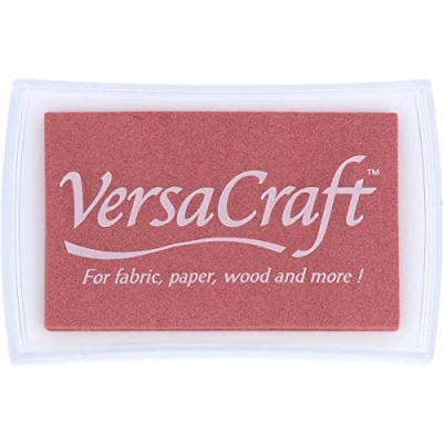 Image of Tsukineko VersaCraft Ink Pad for Stamping Orange, Ash Rose Large Water Based, Opaque, Archival Embossing