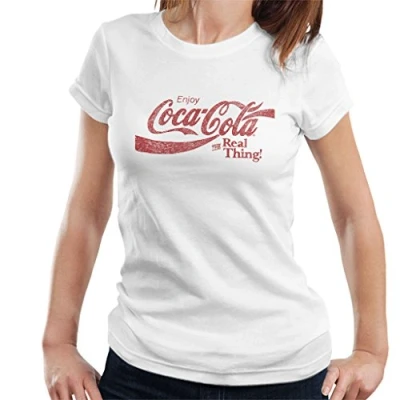 Image of Coca Cola Women&#039;s The Real Thing T Shirt, White, XL