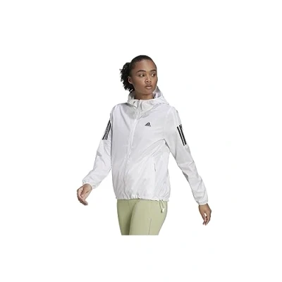 Image of adidas Women&#039;s Own the Run Hooded Running Windbreaker, White, XS