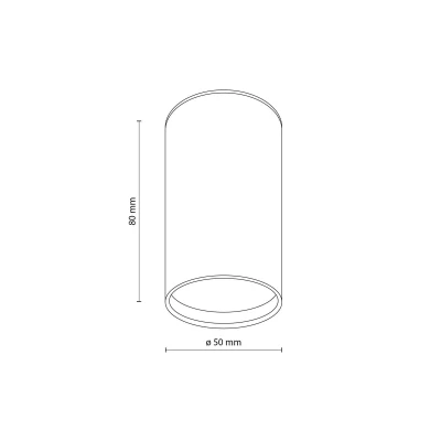 Image of TK Lighting Downlight Top, 1 bulb, brown