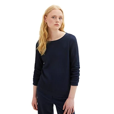 Image of TOM TAILOR Denim Women&#039;s 1039822 Sweatshirt, 10668 sky Captain Blue, L