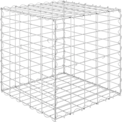 Image of vidaXL Cube Gabion Raised Bed Steel Wire 50x50x50 cm