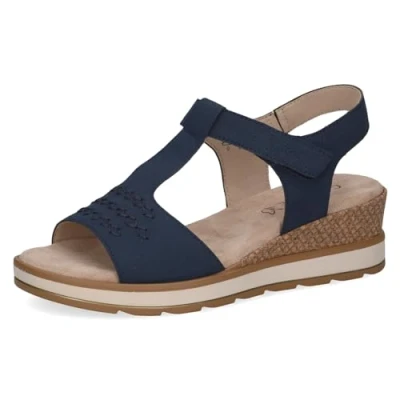 Image of CAPRICE Women&#039; 9 28780 42 Wedge Sandal, Ocean Suede, 3.5 UK
