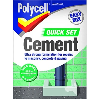 Image of Polycell 20204 Quick Set Cement Polyfilla, 2 kg Grey