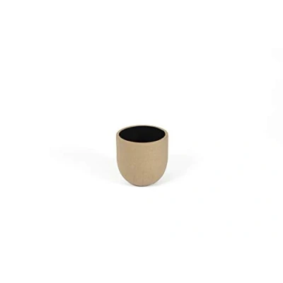Image of Décopatch Ref HD062C Waterproof Plant Pot Papier Maché Object to Decorate 8 x 6cm with Papers &amp; PaperPatch Glue, Glitter, Paints, Brown