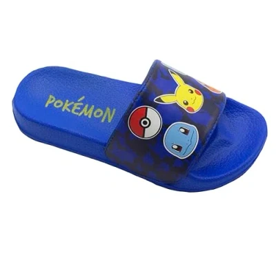 Image of Pokémon Pokemon, Boys or Girls Sliders, Flip Flops, Pool Sandals, Blue Size 4