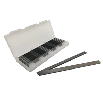 Image of Box Of 10 82mm HSS REVERSIBLE PLANER BLADES Replaces Makita, Black &amp; Decker, Bosch, DeWalt, Trend and Elu planers QUICK DELIVERY