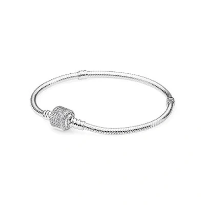 Image of Pandora Icons Silver bracelet with clear cubic zirconia, 18