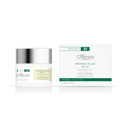 Image of skinChemists SPF 30 Wrinkle Killer Sun Protection Day Moisturizer with Hyaluronic Acid &amp; Antioxidants UV Defense, Deep Hydration, Anti Aging, Damage