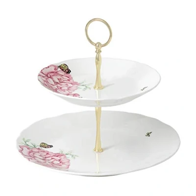 Image of Royal Albert Miranda Kerr Everyday 40034010 2 Tier Cake Stand 27cm/20cm, White, Porcelain