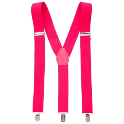 Image of Widmann Men&#039;s Braces Pink One Size