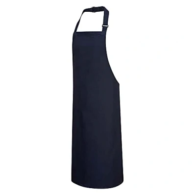 Image of Portwest Cotton Bib Apron, Size: One Size, Colour: Navy, S840NAR