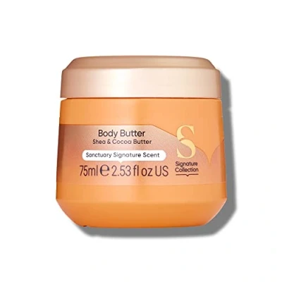 Image of Sanctuary Spa Body Butter, Cream Moisturiser with Shea Vegan and Cruelty Free, 75ml