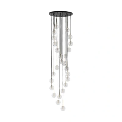 Image of Aurora Cluster Pendant Ceiling Light Black 26xG9
