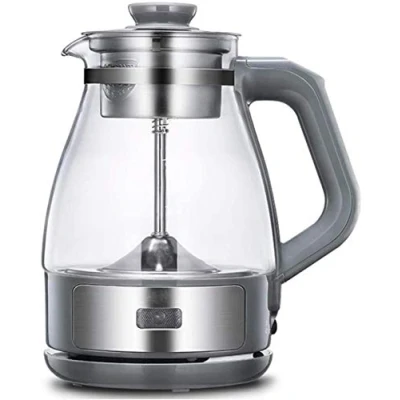 Image of RBUDSPOLF Hot Water Kettle 1L Glass Electric Eco Kettle,Cordless Boiler with Stainless Steel Inner Lid &amp; Bottom,Fast Boil Auto Off Dryion,600W