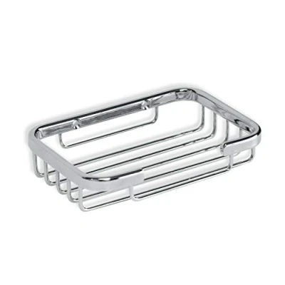Image of TATAY Rectangular Krom flat basket, small format, functional design, with front opening, made of chromed brass and stainless steel.
