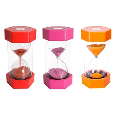 Image of Sand Timer Set 30 Seconds, 2 Minutes, 10 Minutes Coloured Hourglasses, Classroom Education &amp; Sensory Play